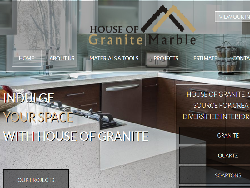 house of granite kitchen and bathroom counters and sinks